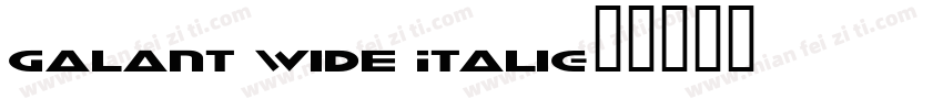 Galant Wide Italic字体转换